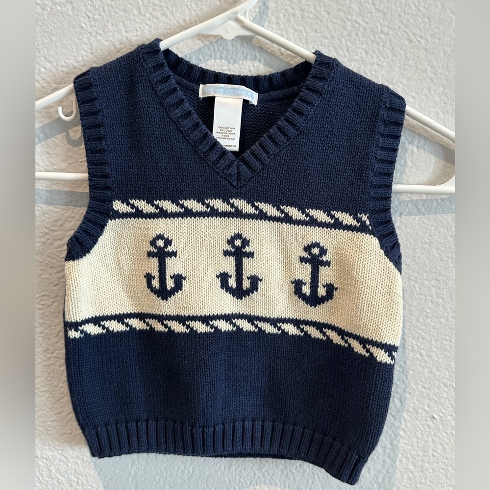 Janie & Jack Anchor Sweater Vest